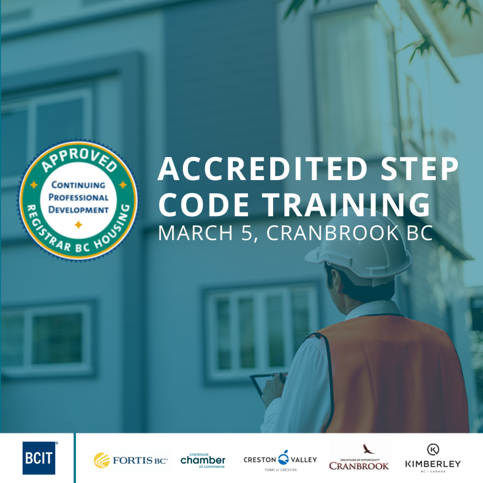 BC Step Code Training CRANBROOK Town of Creston